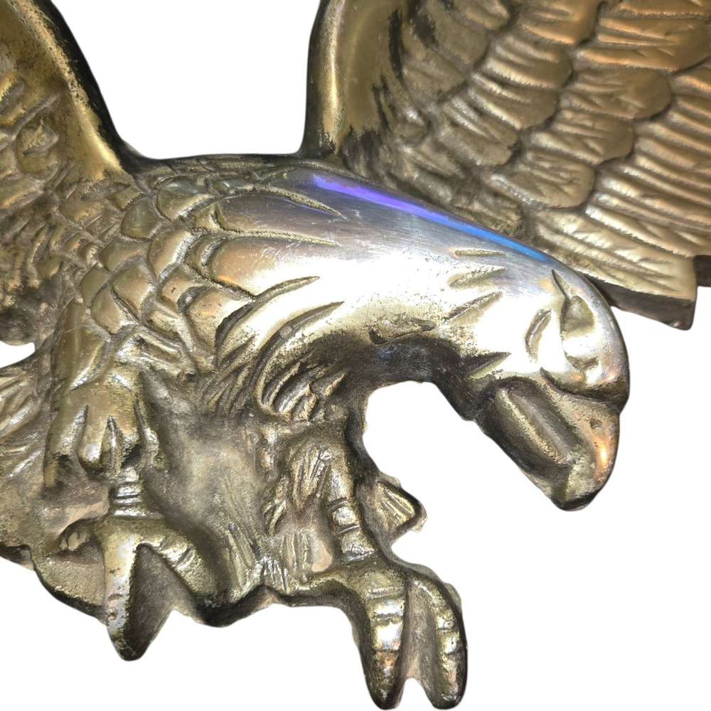 MBC Cast Brass VTG MCM Eagle In Flight Wall Plaque 26" Gold Japan 1013 Hunting - Picture 2 of 11